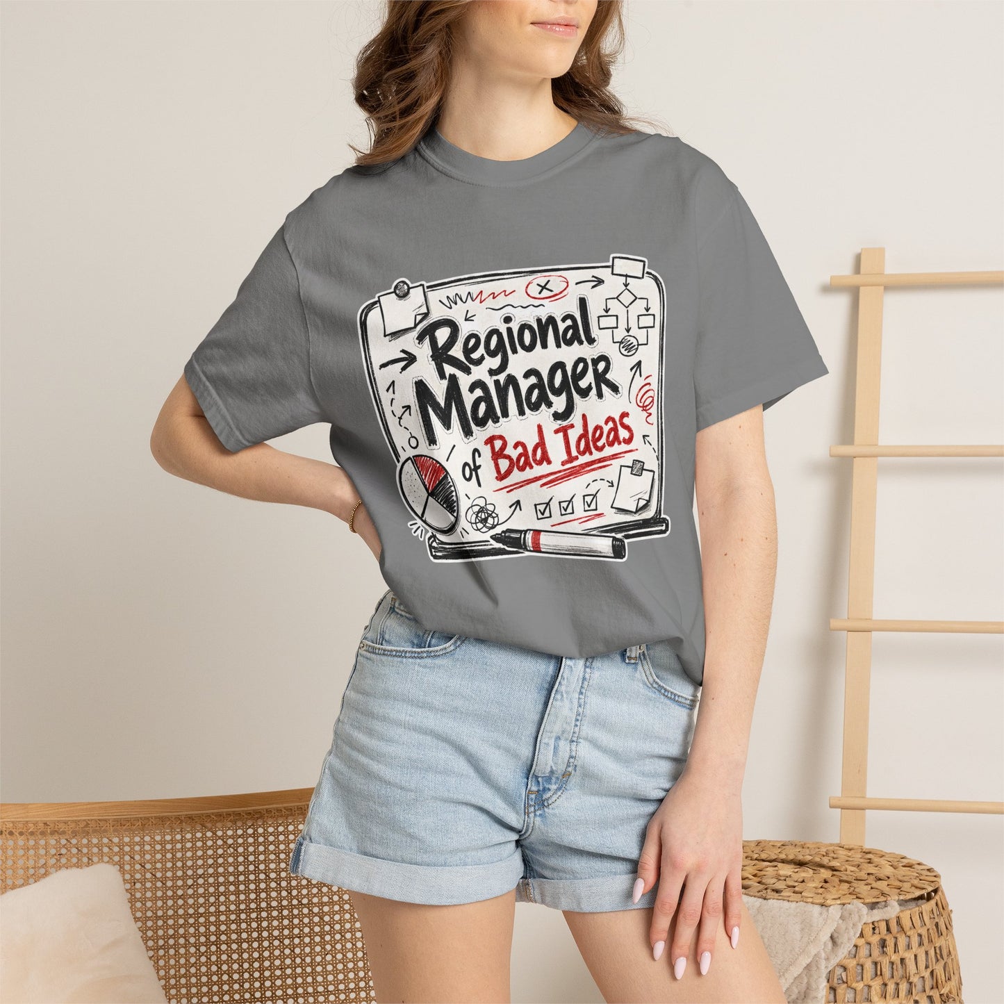 "Regional Manager of Bad Ideas" Graphic Funny Tee