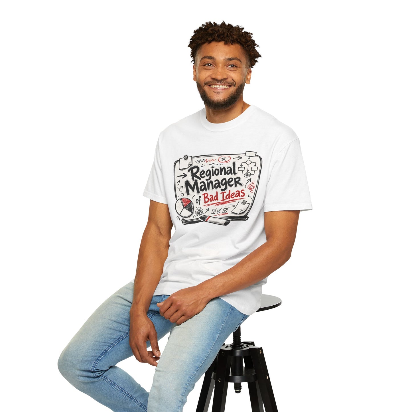"Regional Manager of Bad Ideas" Graphic Funny Tee