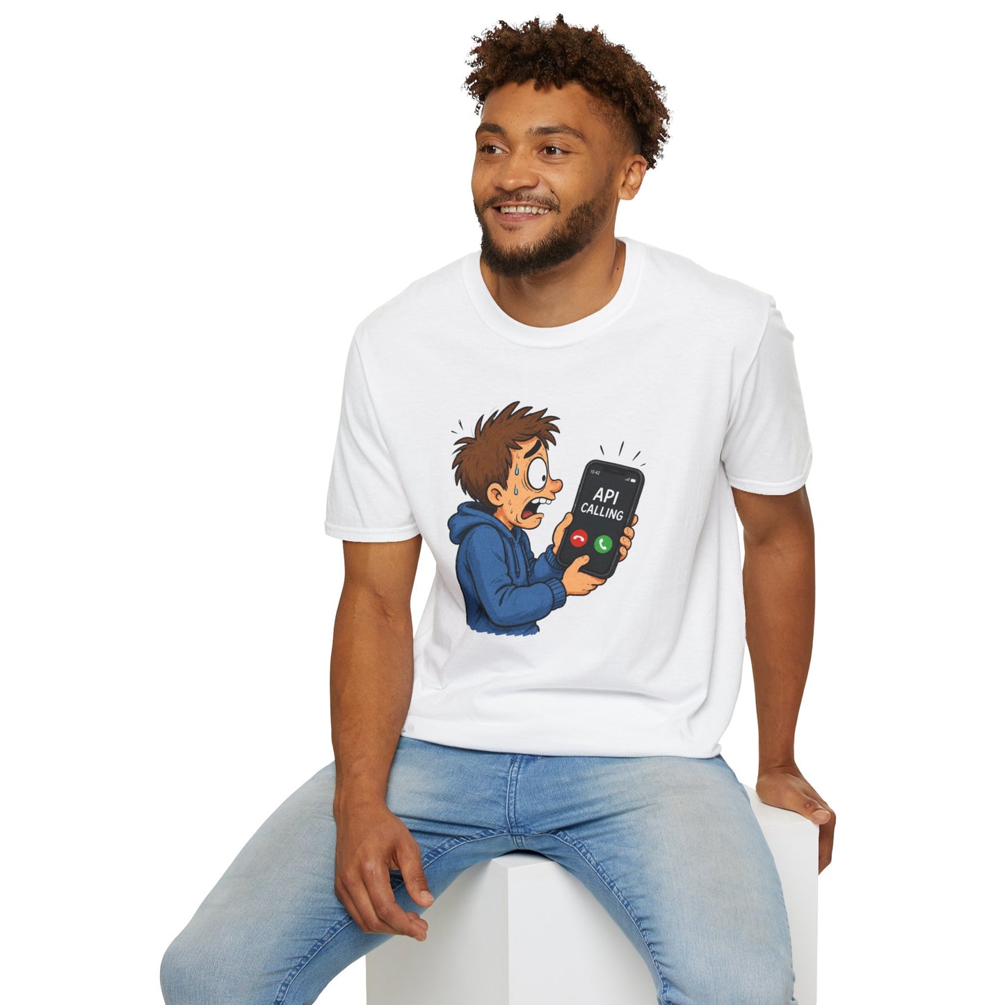 'API Calling' - Funny Tech Cartoon Tee
