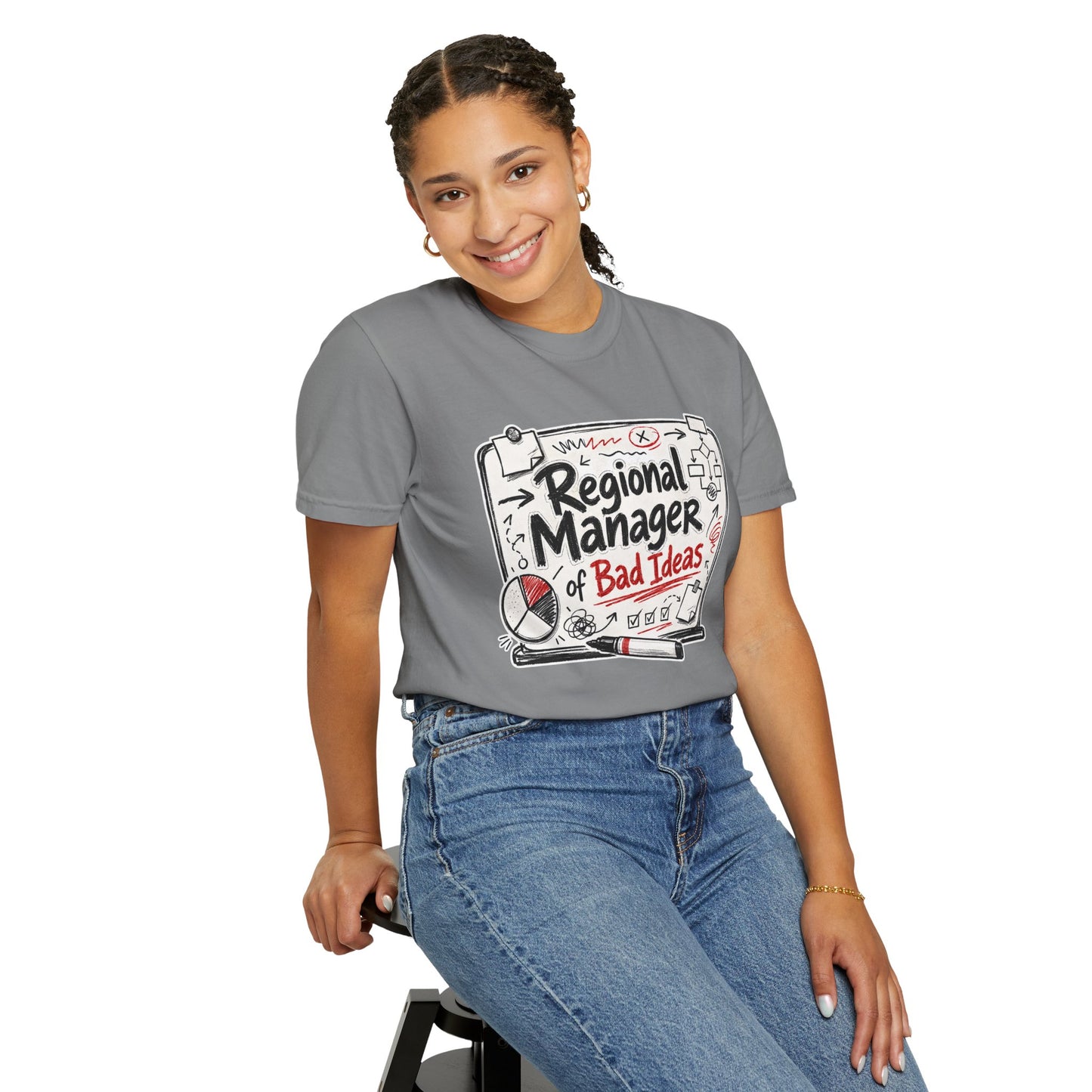 "Regional Manager of Bad Ideas" Graphic Funny Tee
