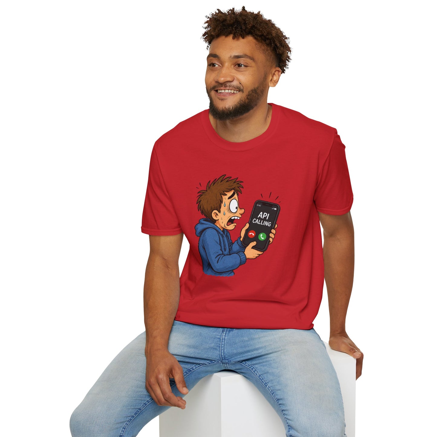 'API Calling' - Funny Tech Cartoon Tee