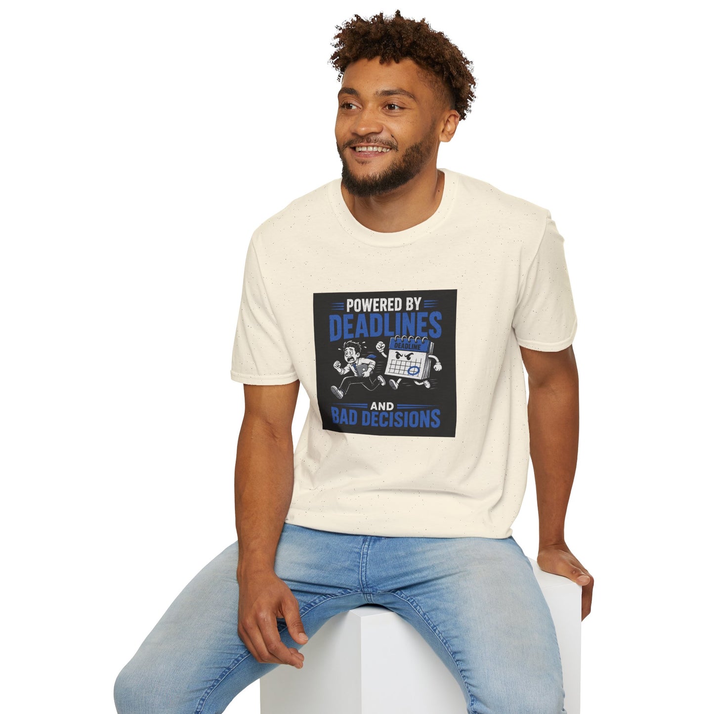 Powered by Deadlines - Funny Graphic Tee