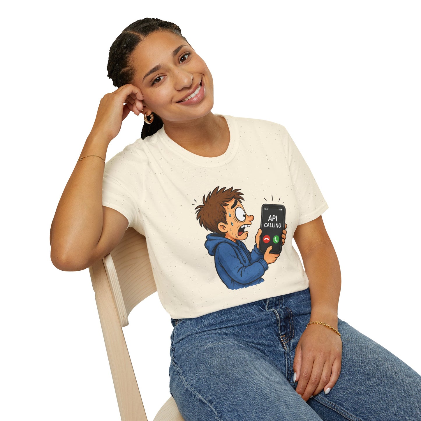 'API Calling' - Funny Tech Cartoon Tee
