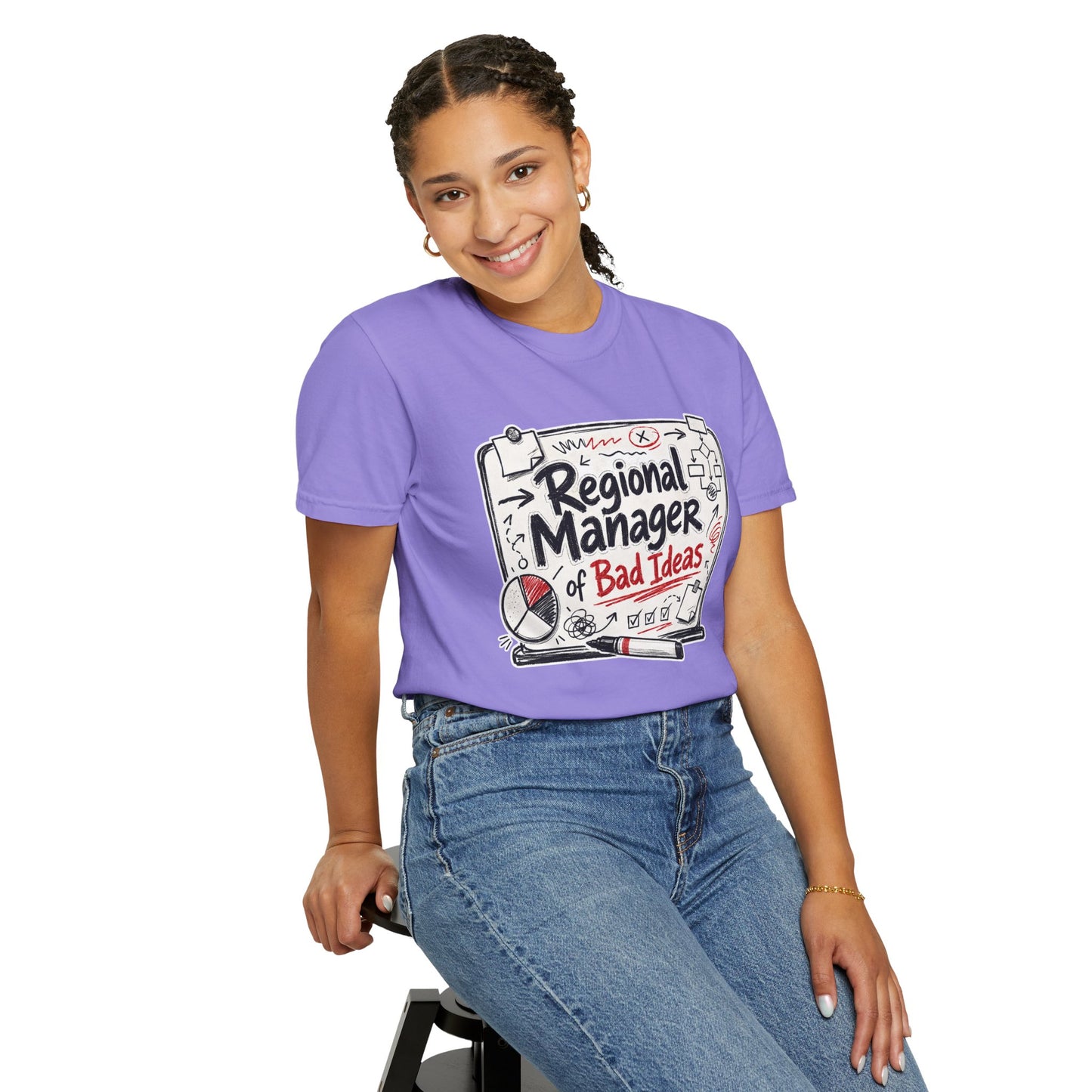 "Regional Manager of Bad Ideas" Graphic Funny Tee