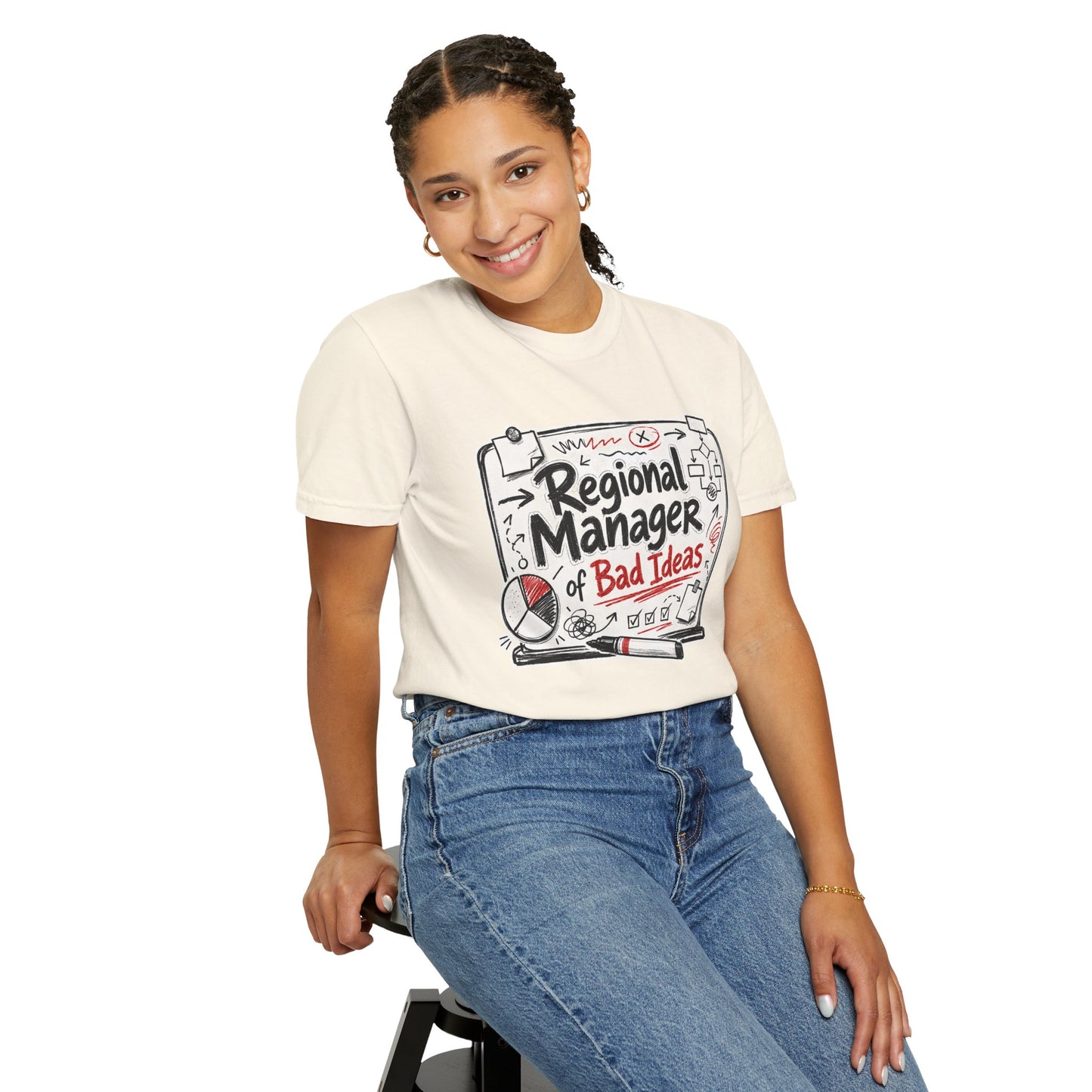 "Regional Manager of Bad Ideas" Graphic Funny Tee