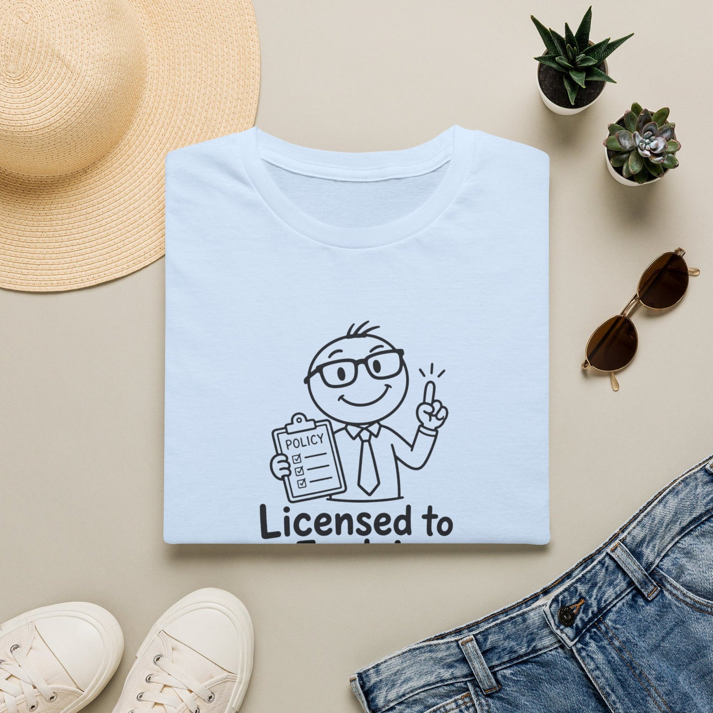 Licensed to Explain Boring Things - Funny Insurance Broker Policy Tee