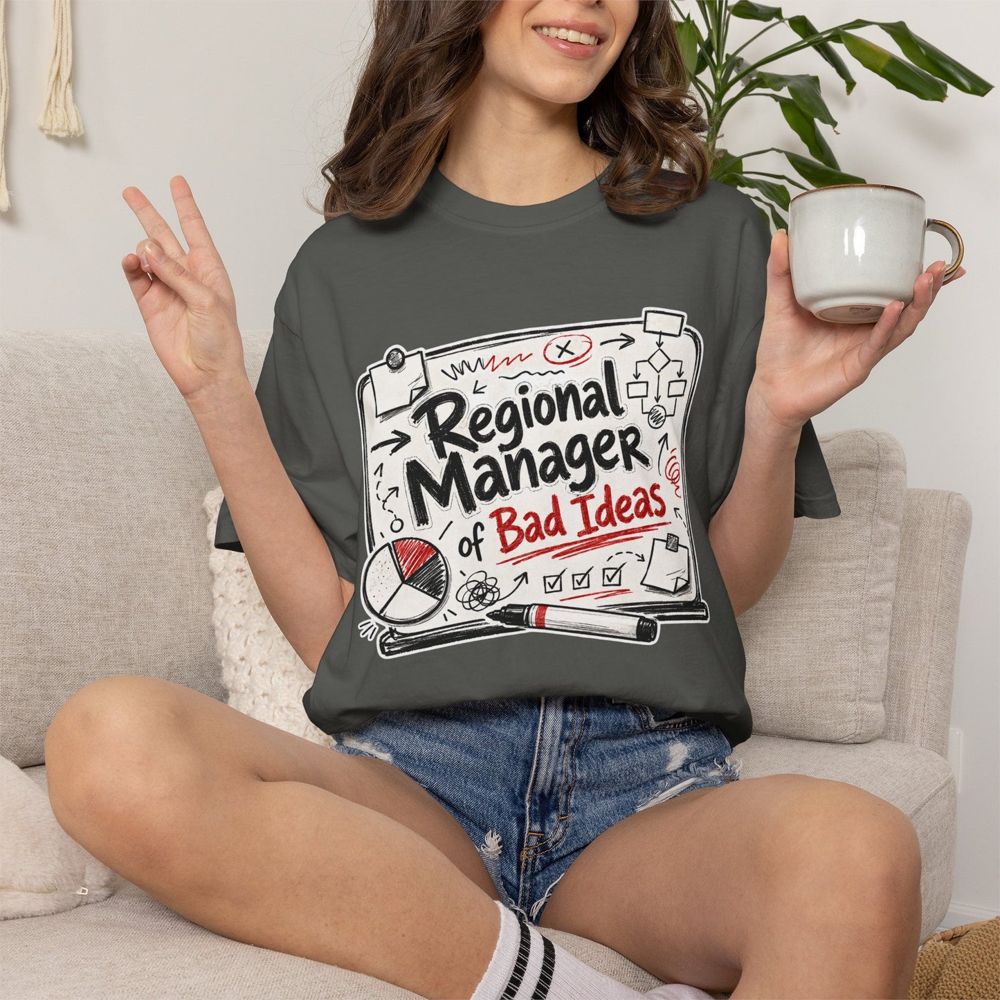 "Regional Manager of Bad Ideas" Graphic Funny Tee