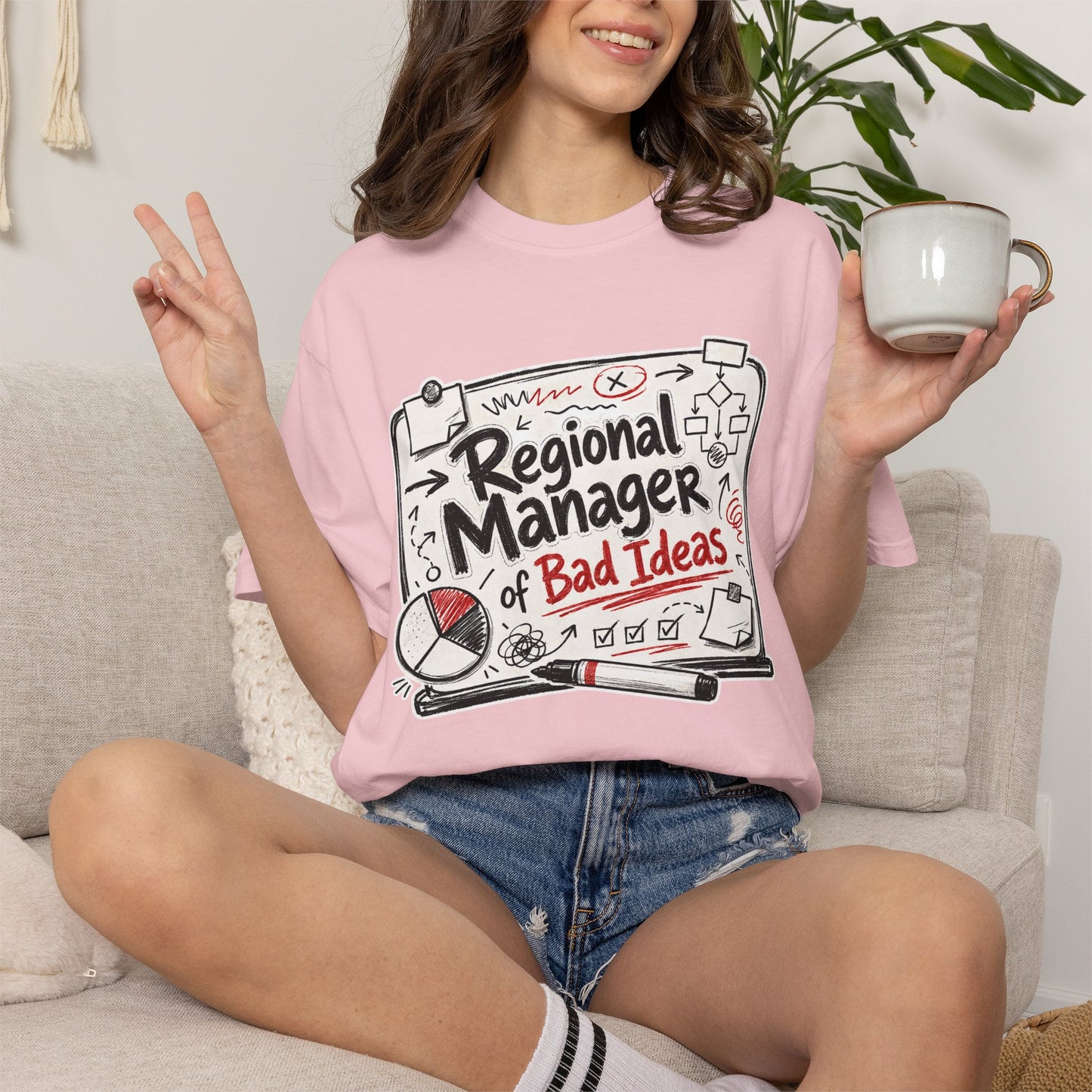 "Regional Manager of Bad Ideas" Graphic Funny Tee
