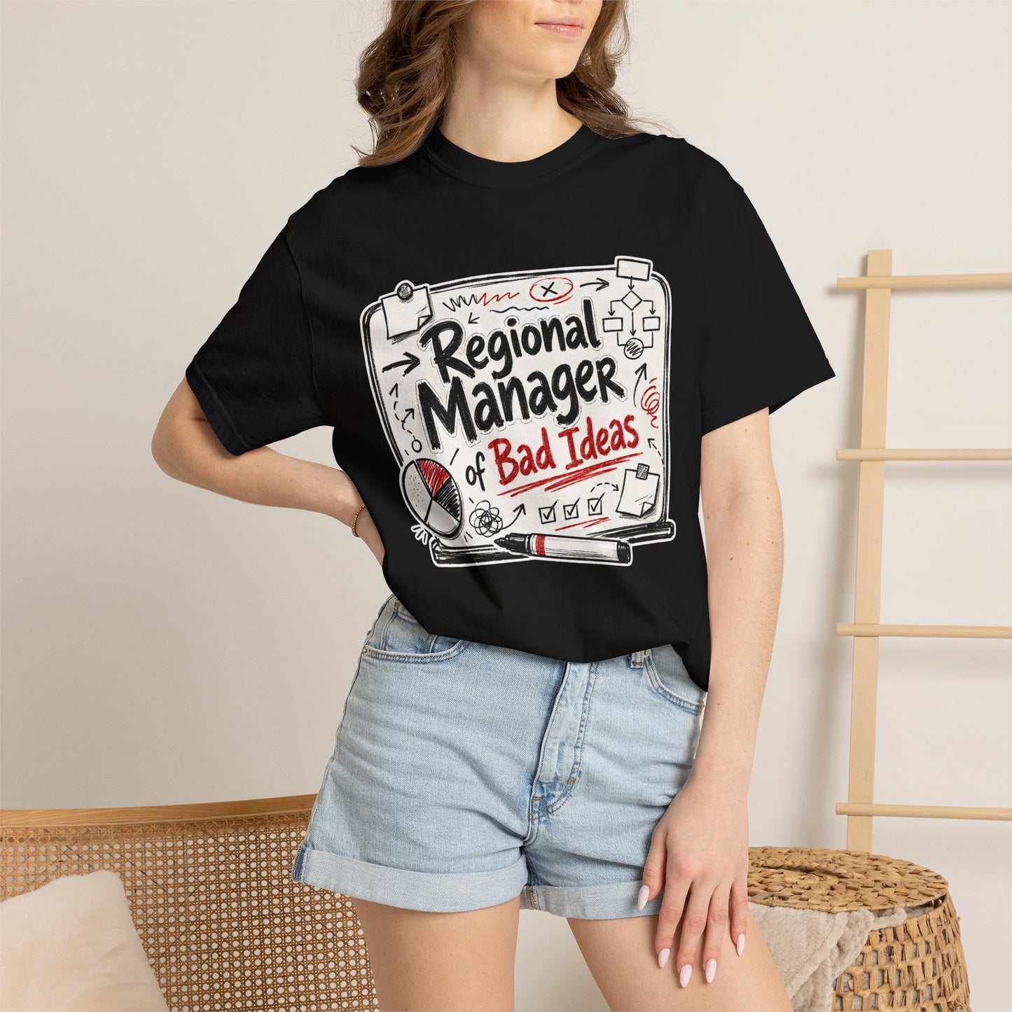 "Regional Manager of Bad Ideas" Graphic Funny Tee
