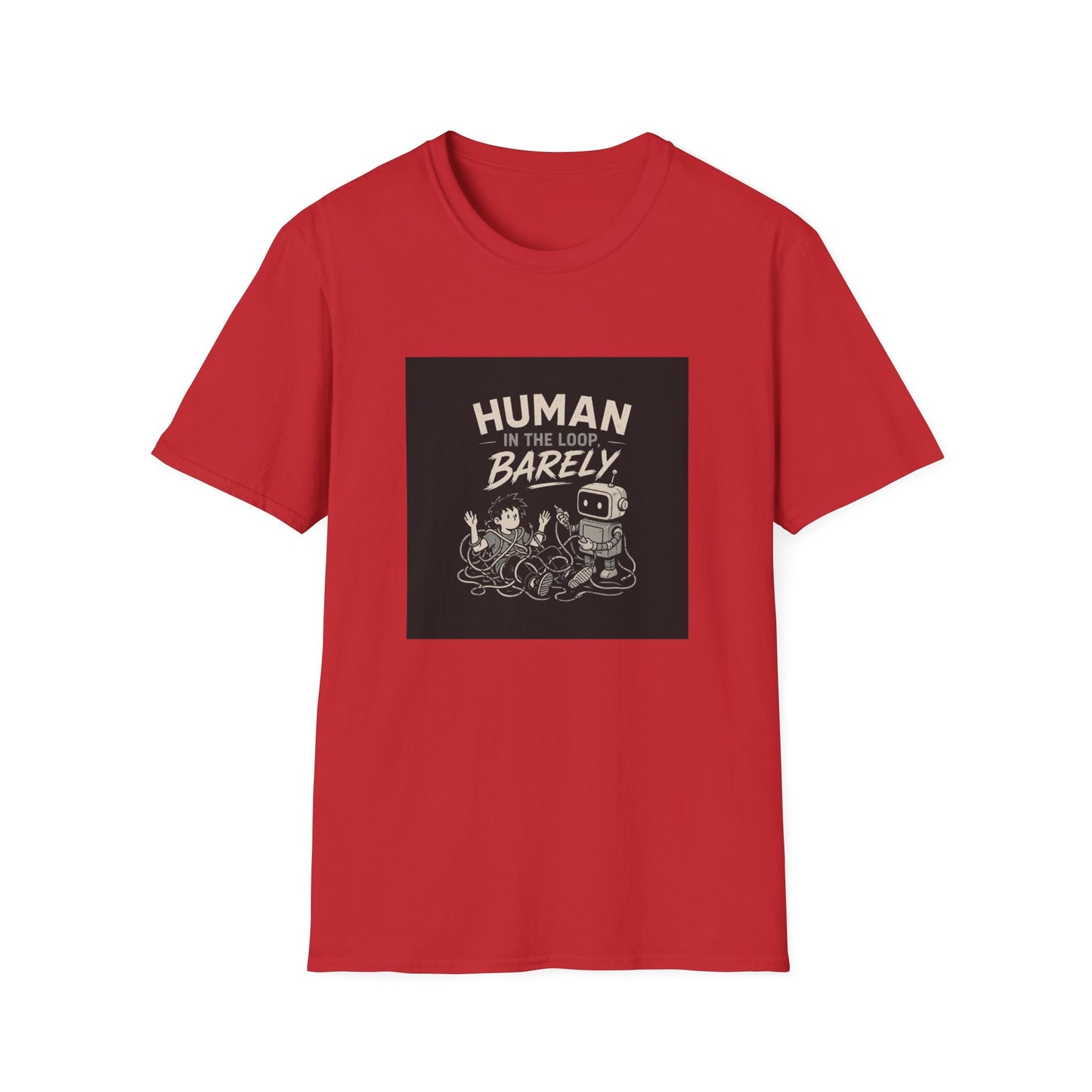 Human in the Loop, Barely - Retro Robot Graphic Tee