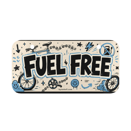 'Fuel Free' Bicycle Decor Plate