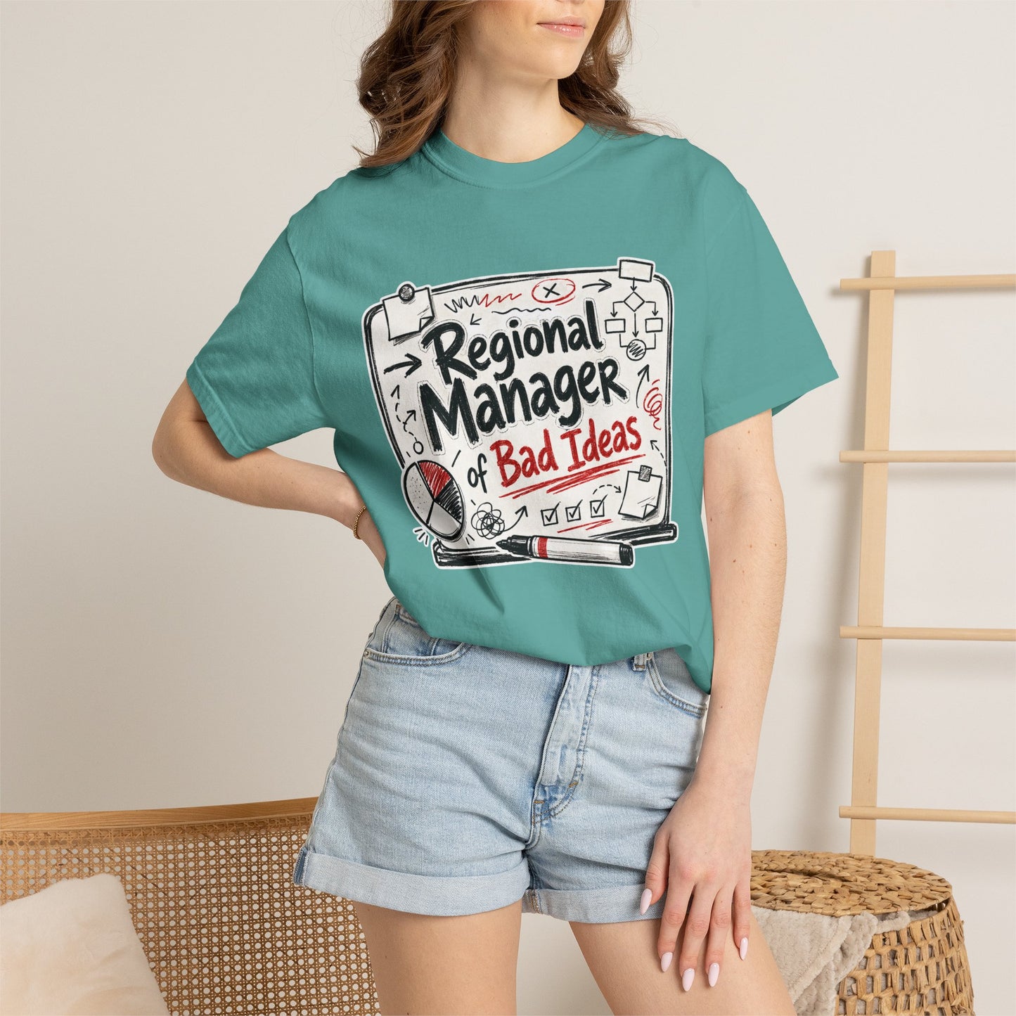 "Regional Manager of Bad Ideas" Graphic Funny Tee