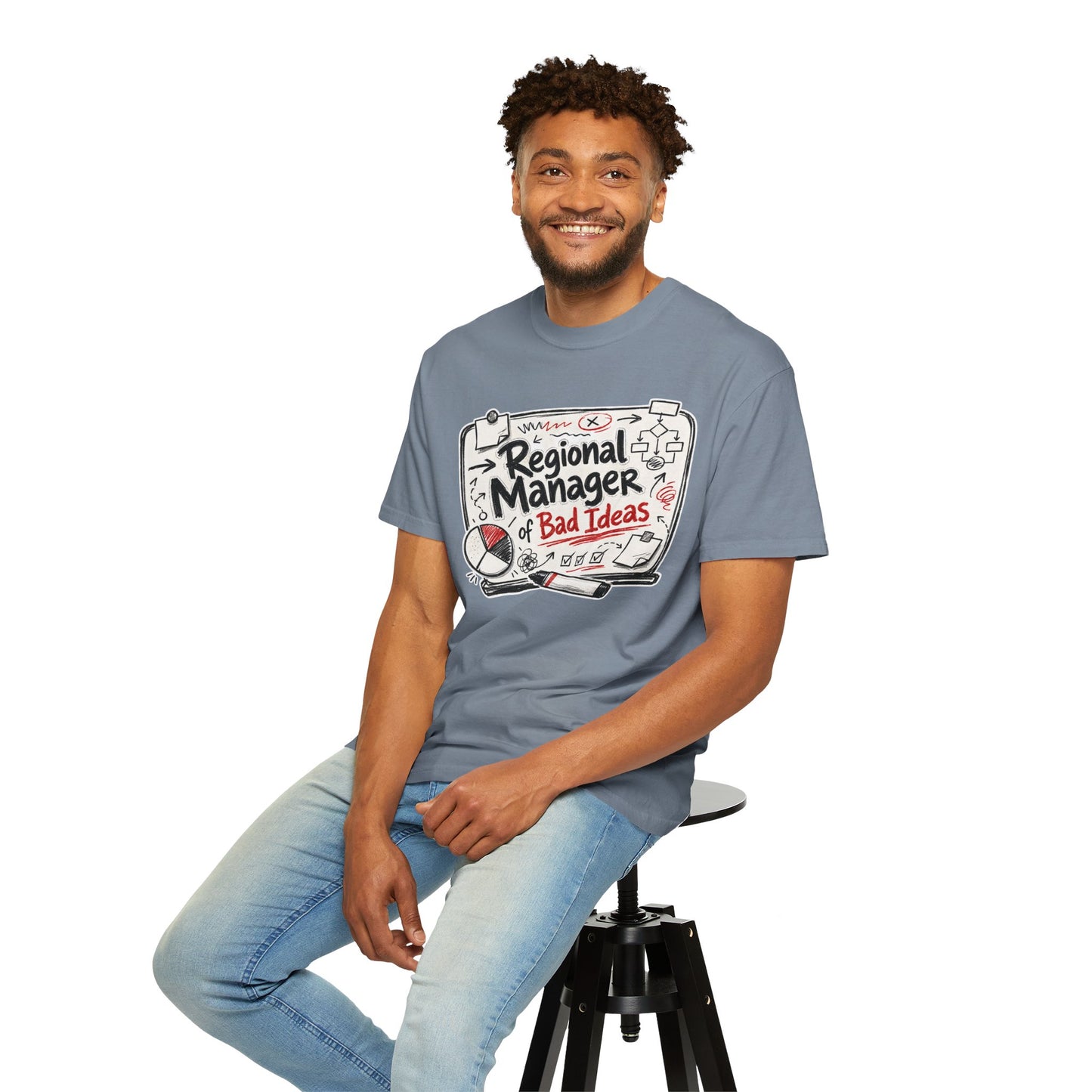"Regional Manager of Bad Ideas" Graphic Funny Tee