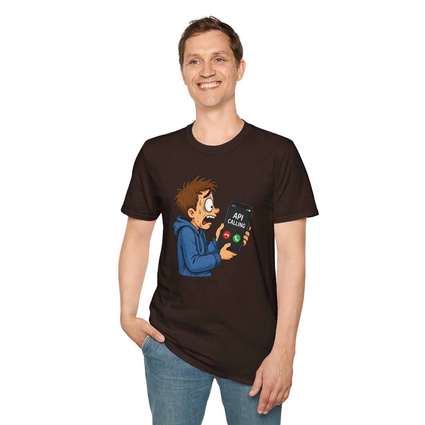 'API Calling' - Funny Tech Cartoon Tee
