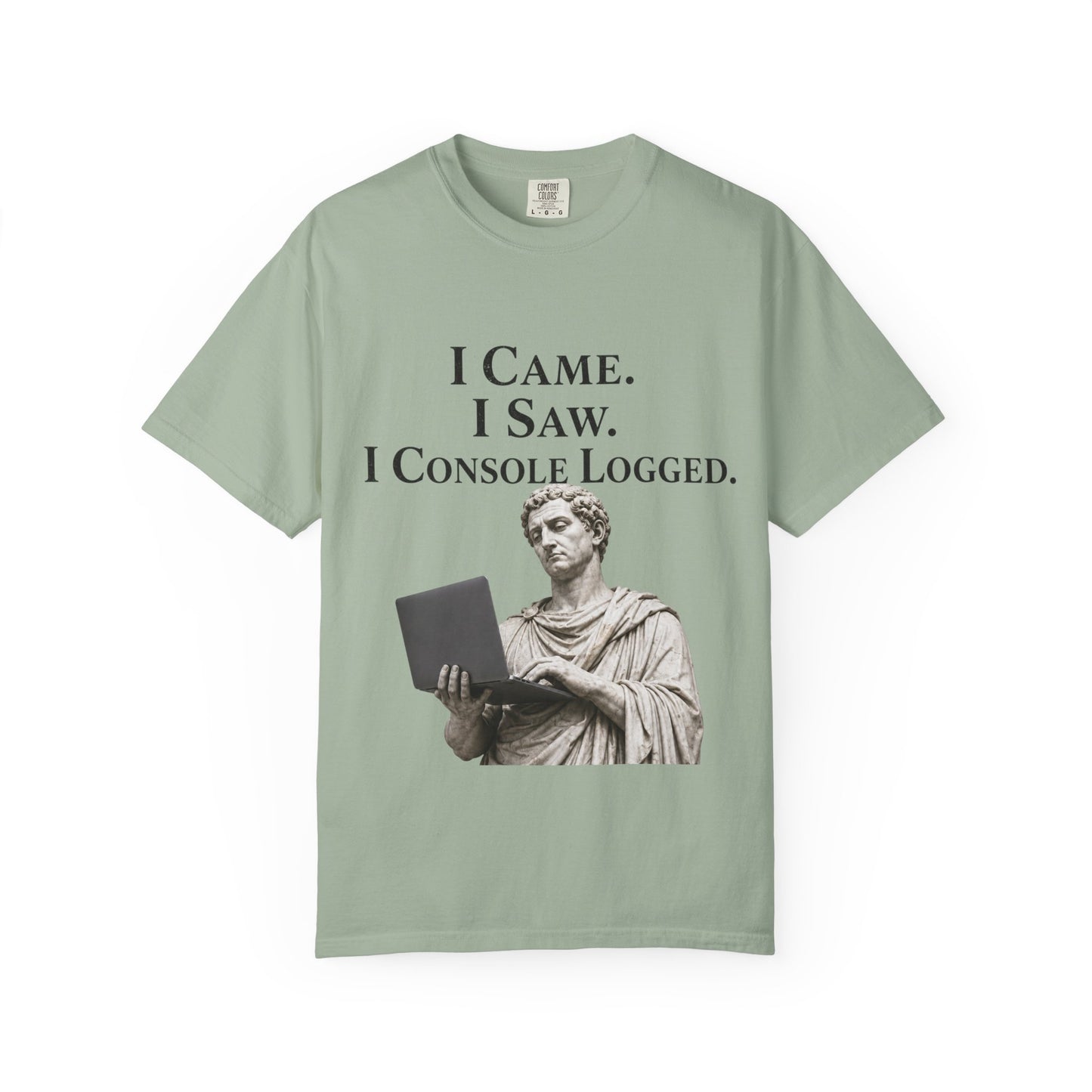 I Came. I Saw. I Console Logged Funny Programmer Roman Statue Tee in orchid size S