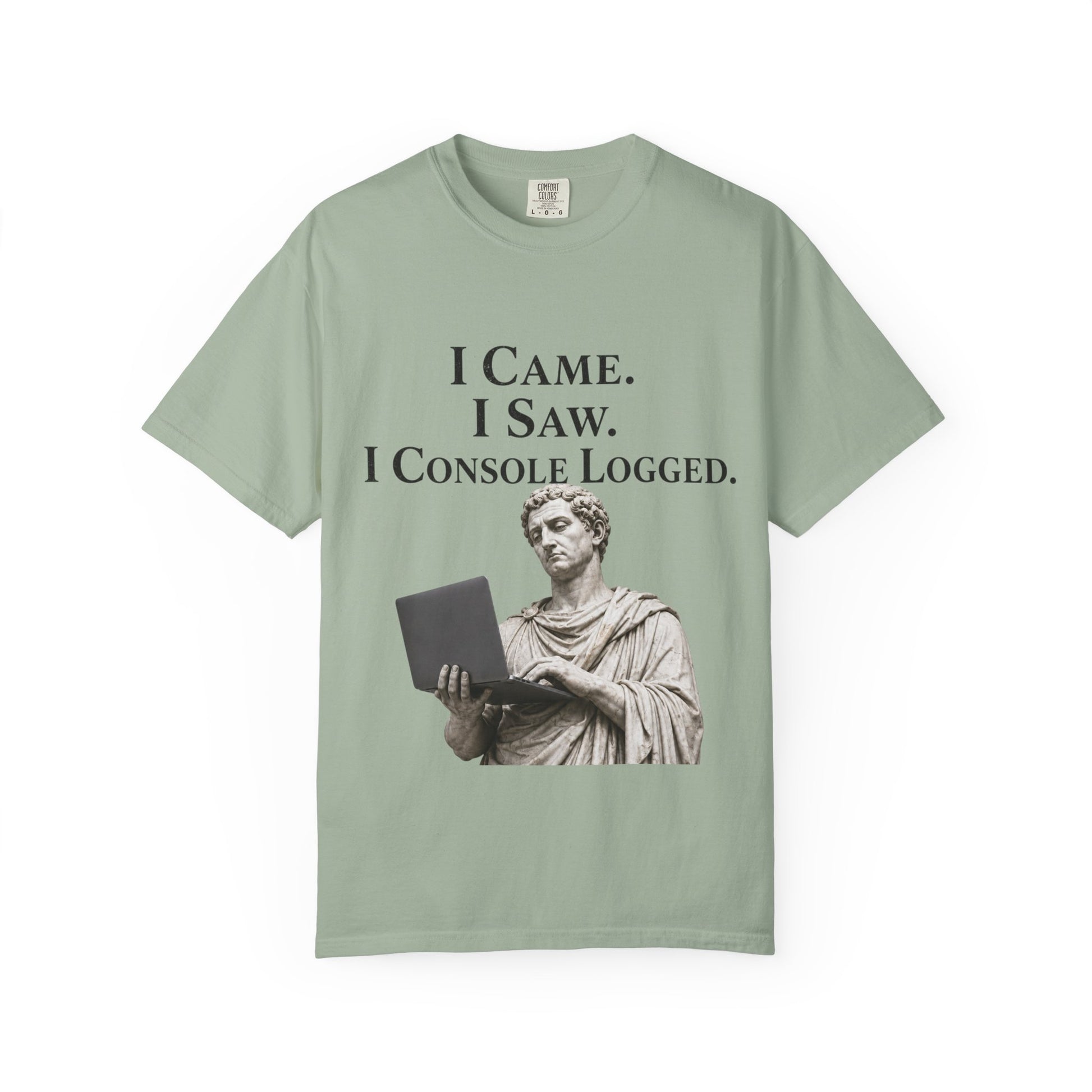 I Came. I Saw. I Console Logged Funny Programmer Roman Statue Tee in orchid size S