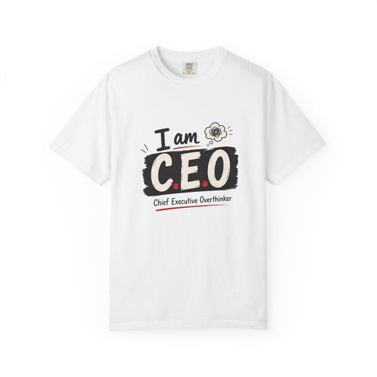 I am C.E.O. (Chief Executive Overthinker) graphic tee in bay size S