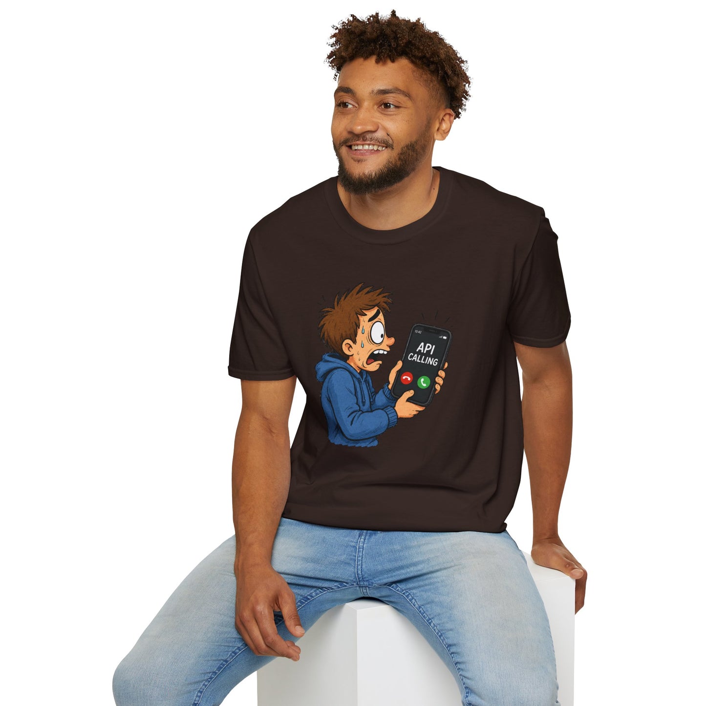 'API Calling' - Funny Tech Cartoon Tee