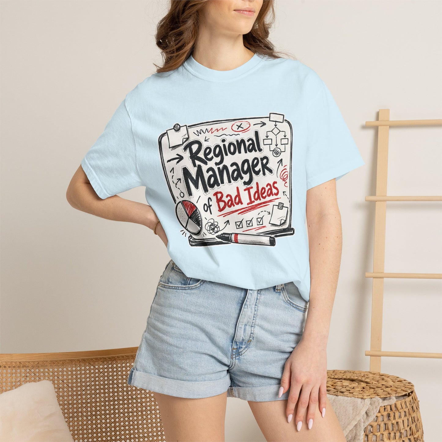 "Regional Manager of Bad Ideas" Graphic Funny Tee