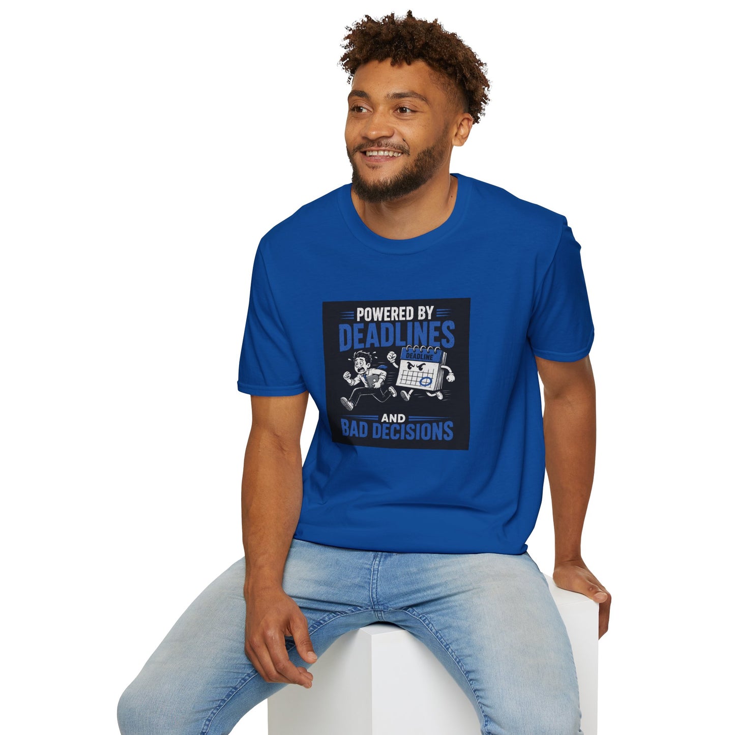Powered by Deadlines - Funny Graphic Tee