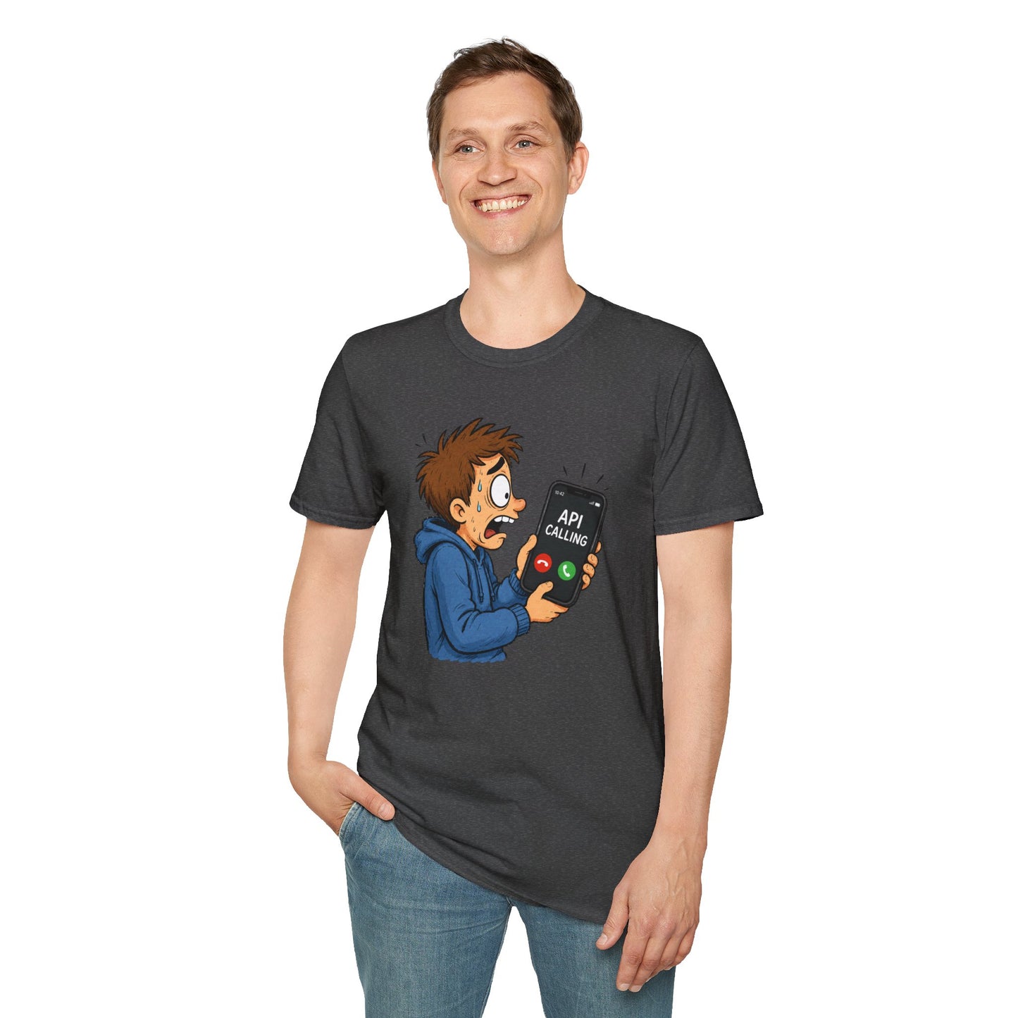'API Calling' - Funny Tech Cartoon Tee