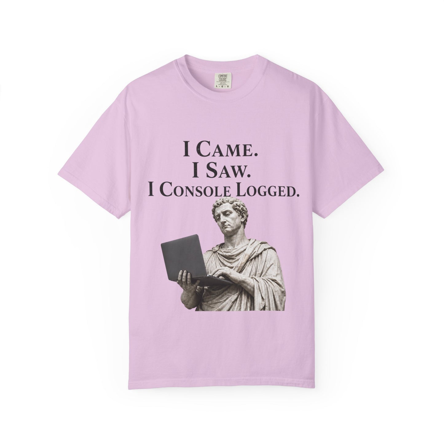 I Came. I Saw. I Console Logged Funny Programmer Roman Statue Tee in bay size M
