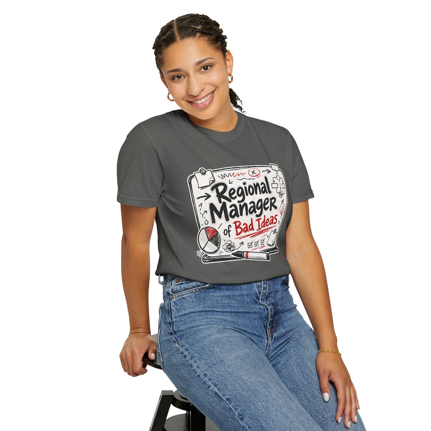"Regional Manager of Bad Ideas" Graphic Funny Tee
