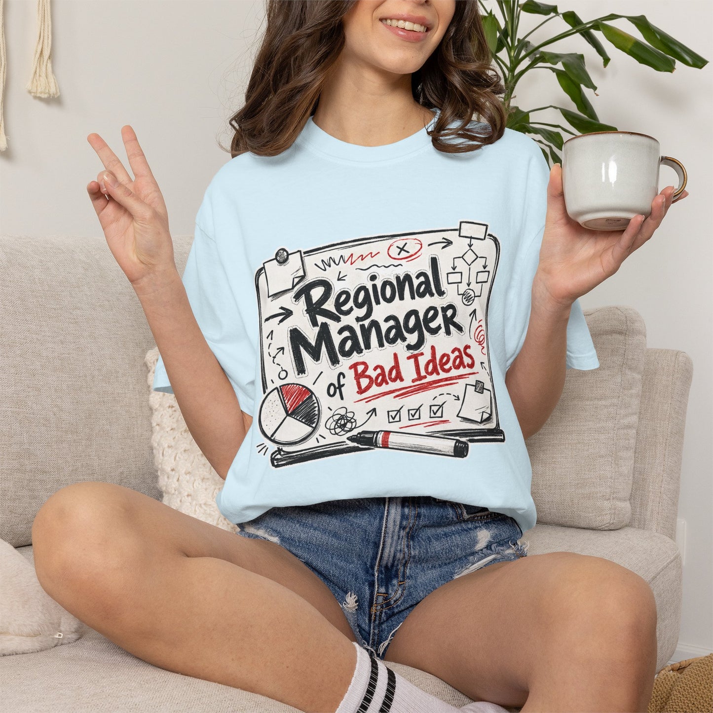 "Regional Manager of Bad Ideas" Graphic Funny Tee