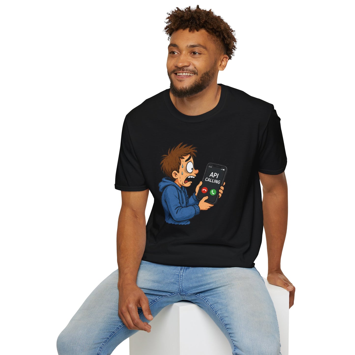 'API Calling' - Funny Tech Cartoon Tee