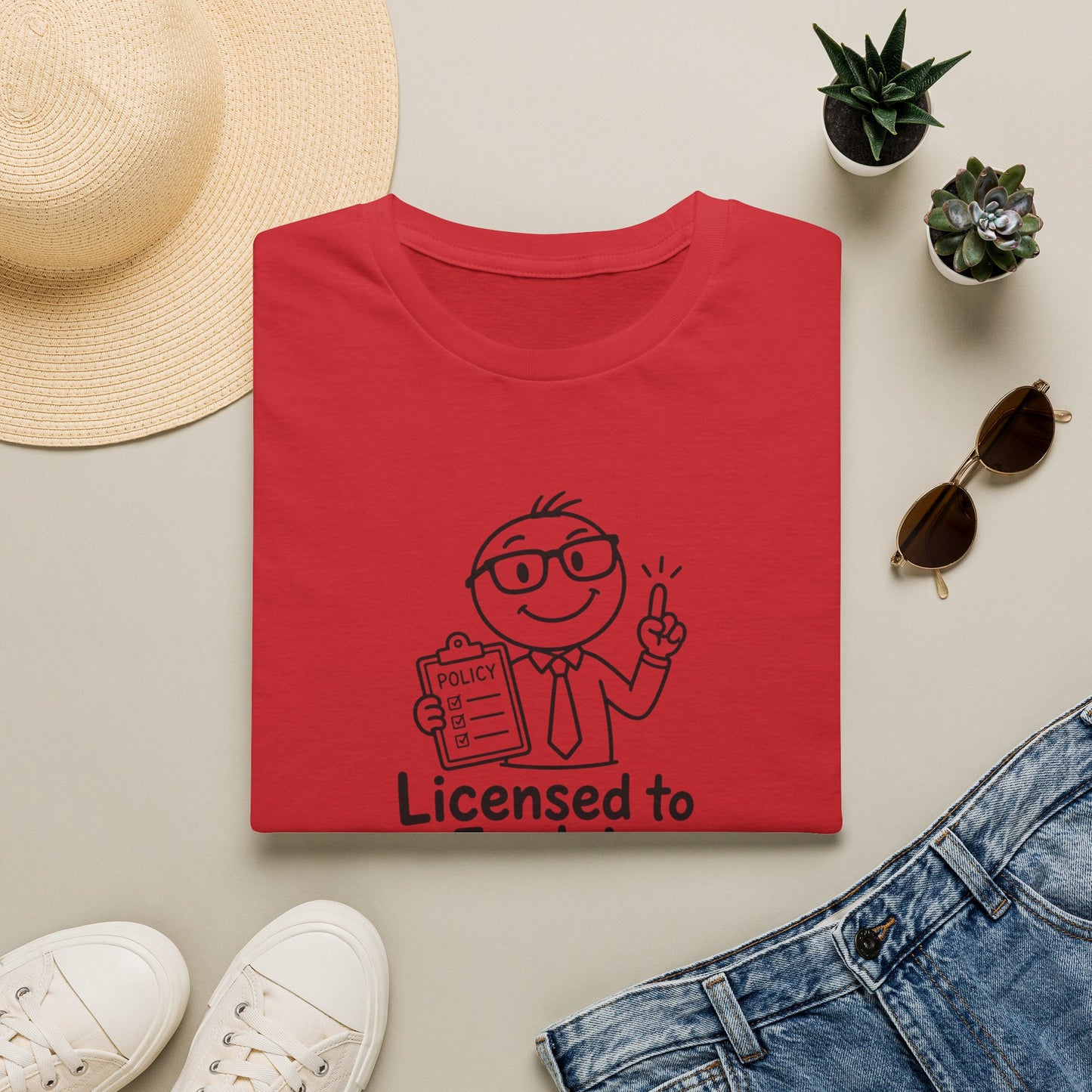 Licensed to Explain Boring Things - Funny Insurance Broker Policy Tee