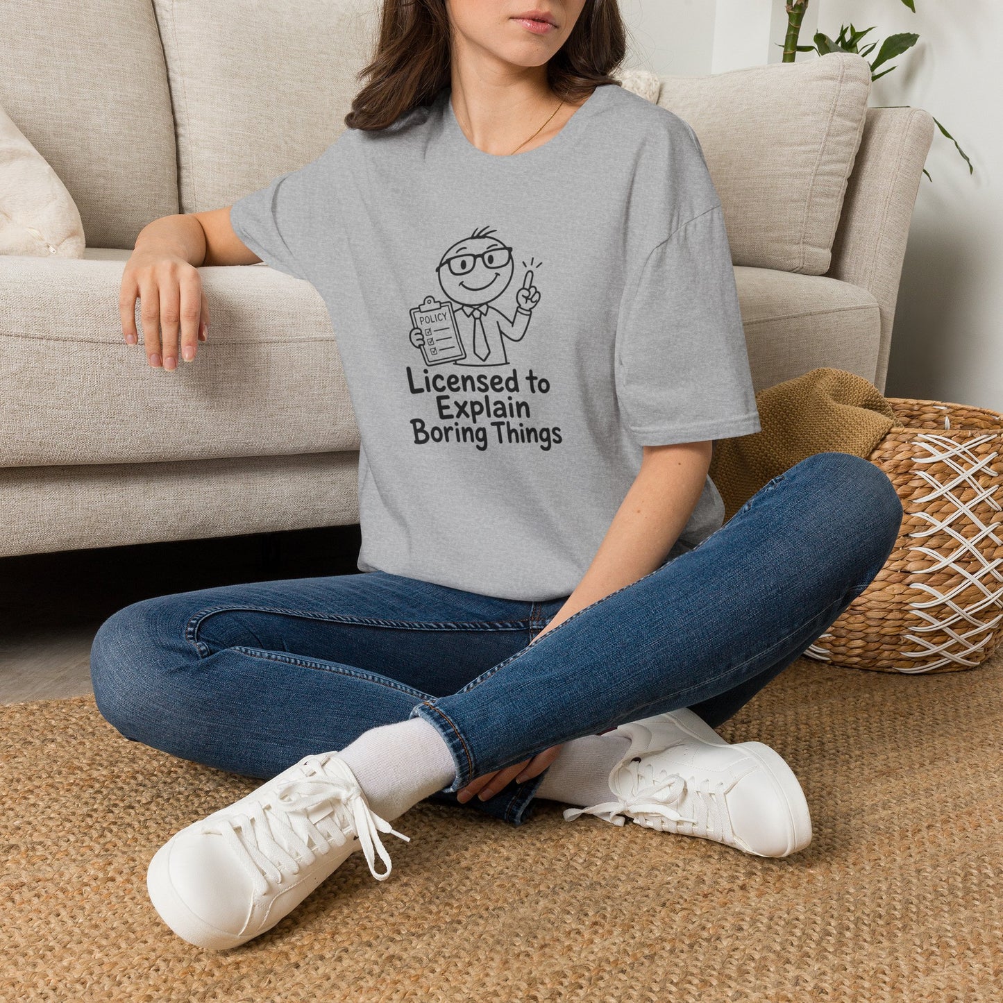 Licensed to Explain Boring Things - Funny Insurance Broker Policy Tee