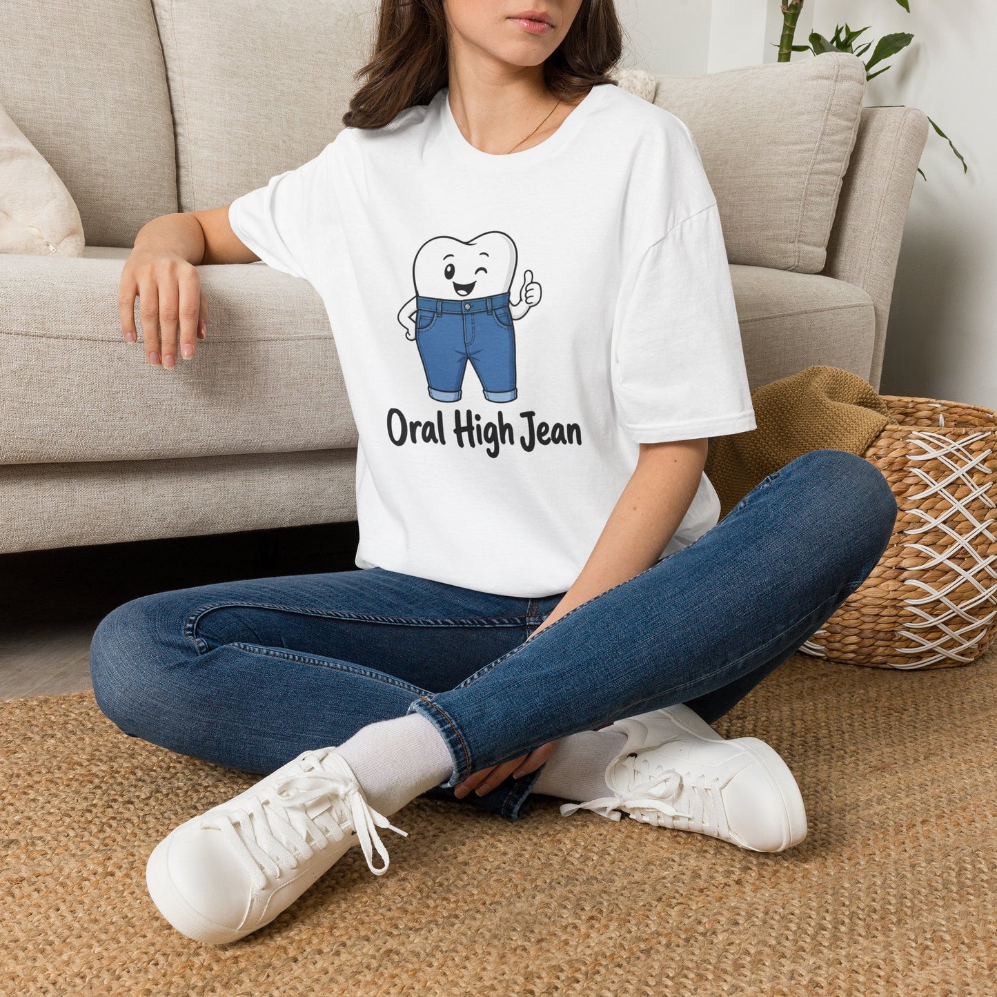 'Oral High Jean' Funny Dental Graphic Tee