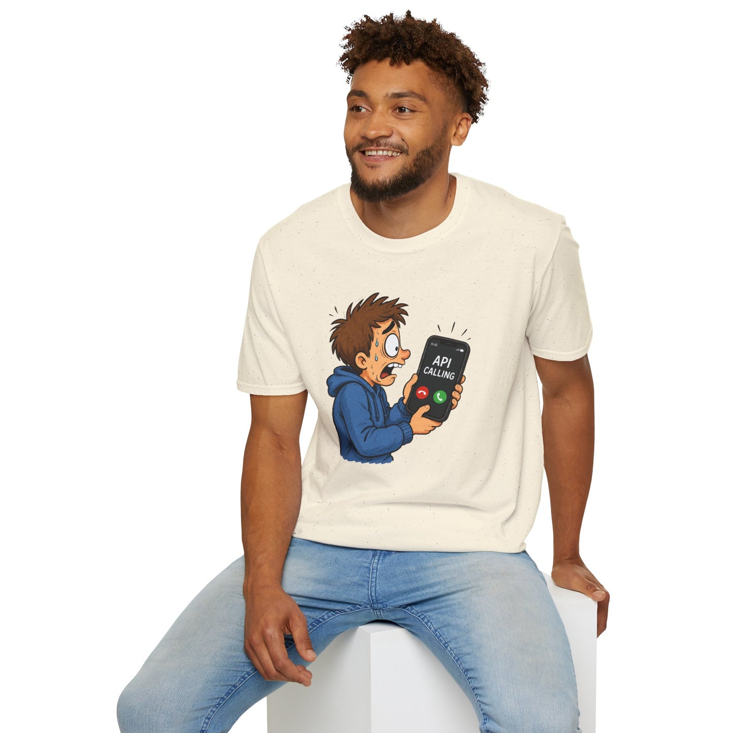 'API Calling' - Funny Tech Cartoon Tee