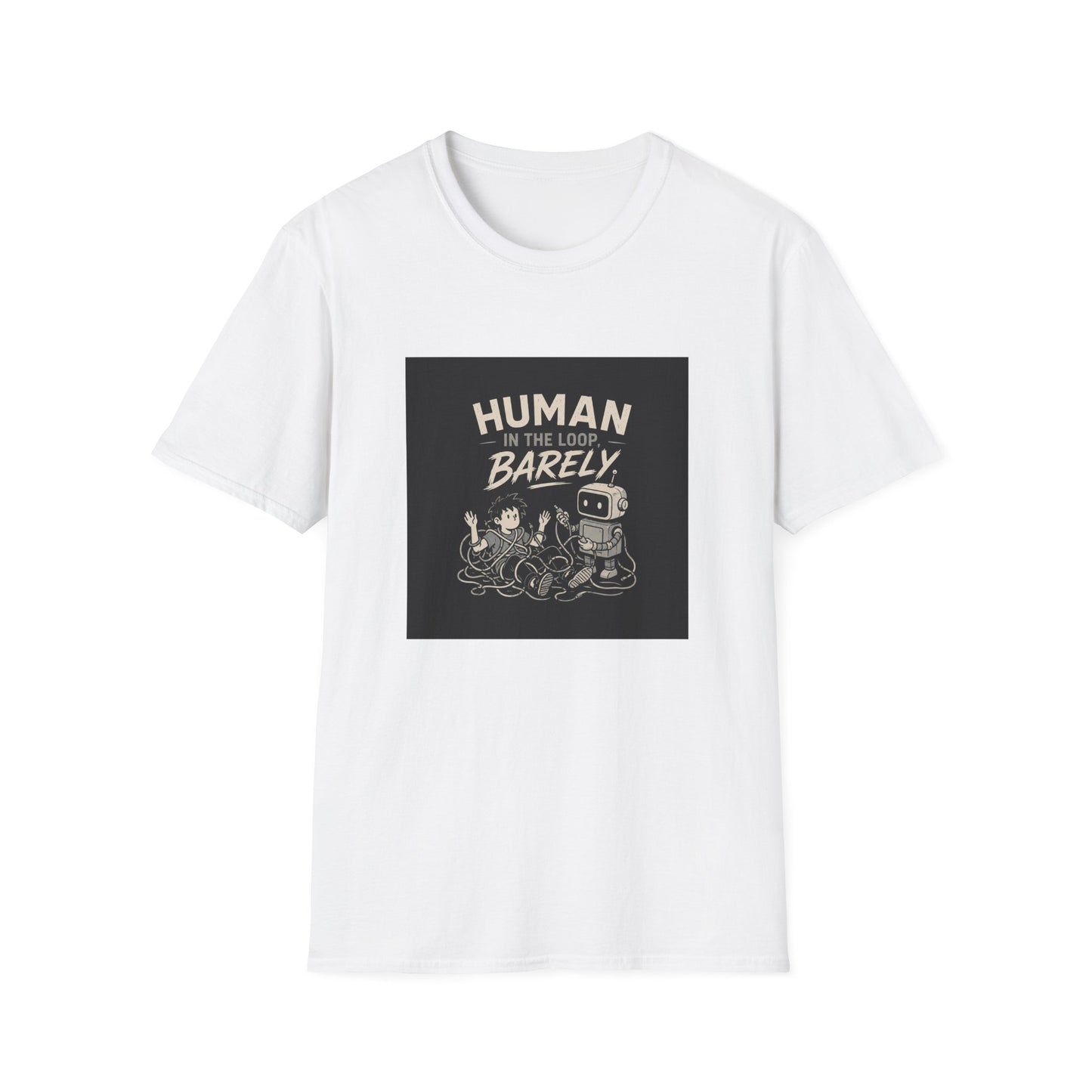 Human in the Loop, Barely - Retro Robot Graphic Tee