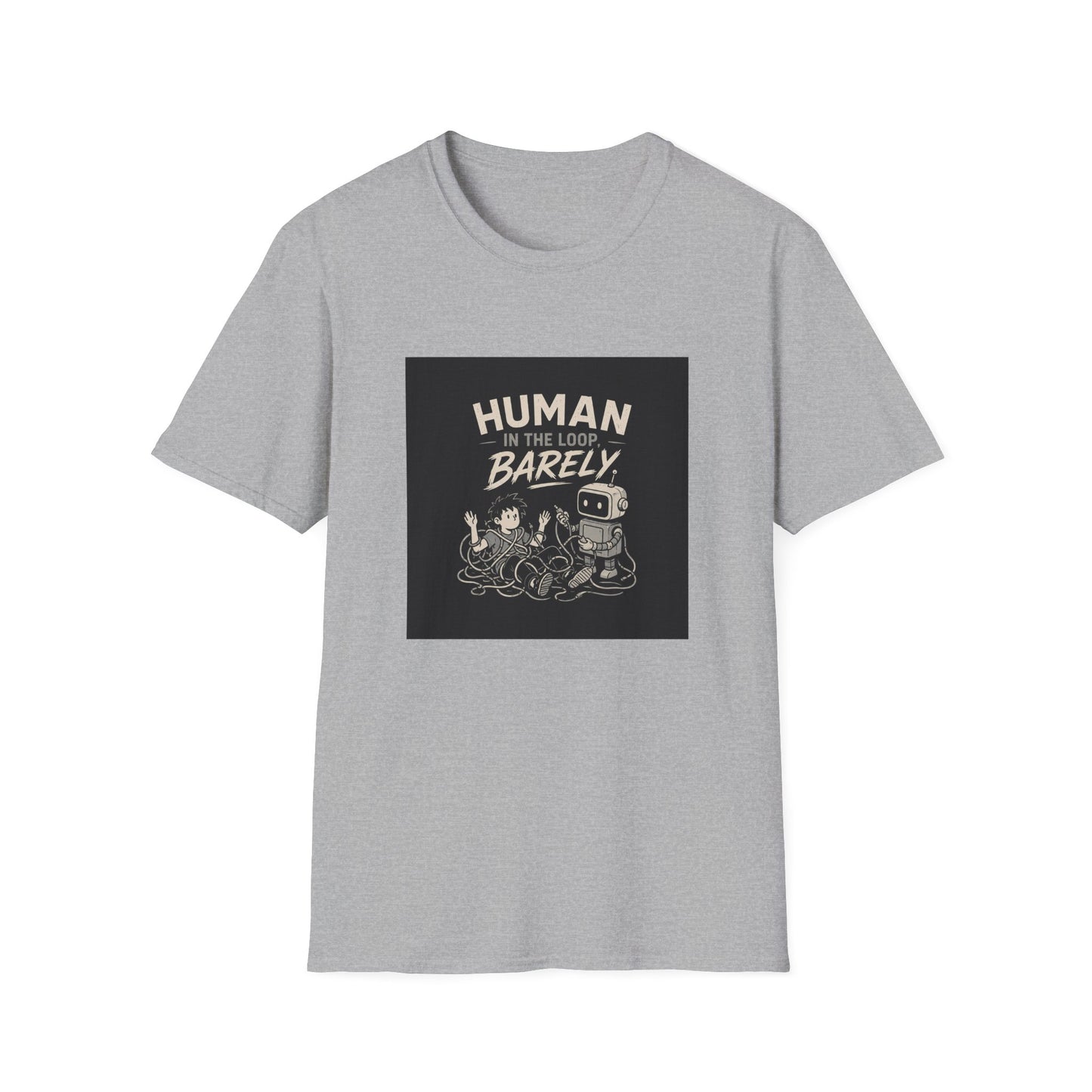 Human in the Loop, Barely - Retro Robot Graphic Tee