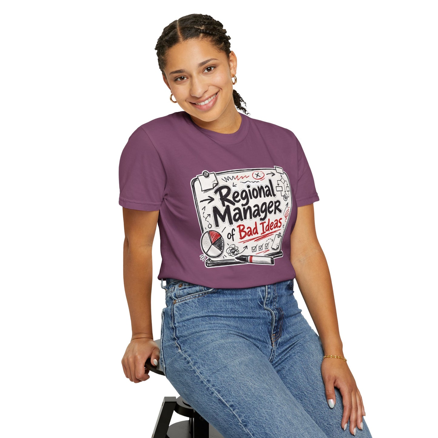 "Regional Manager of Bad Ideas" Graphic Funny Tee