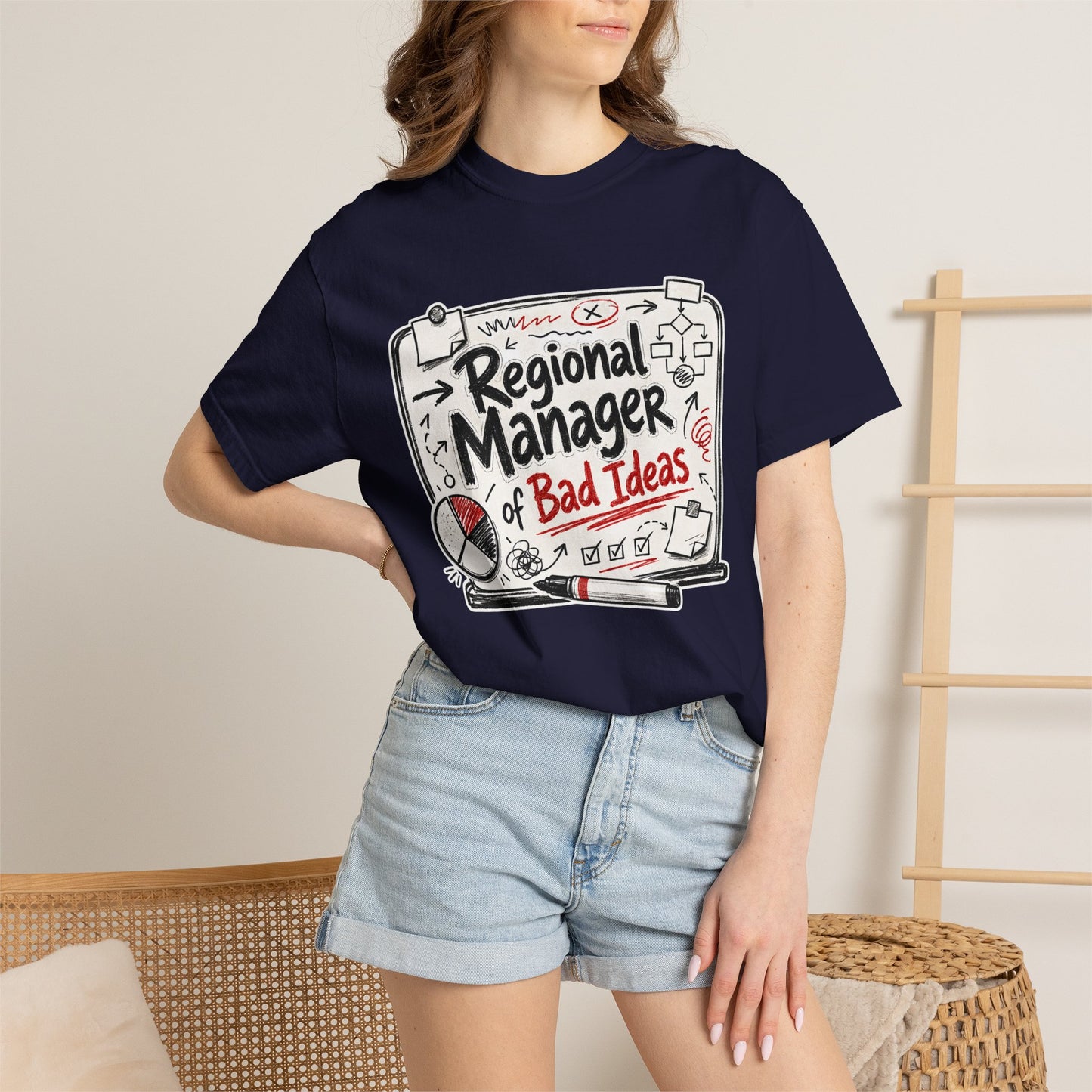 "Regional Manager of Bad Ideas" Graphic Funny Tee