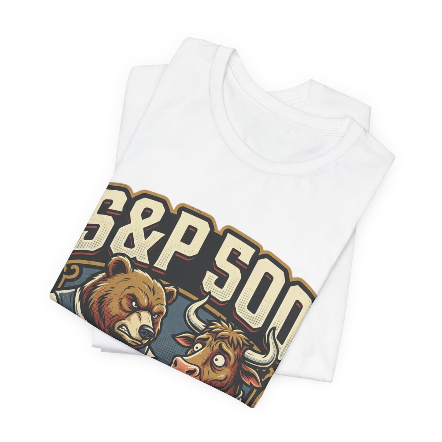 S&P 500 Stress & Panic Tee — Bull vs Bear Stock Market Humor T-Shirt