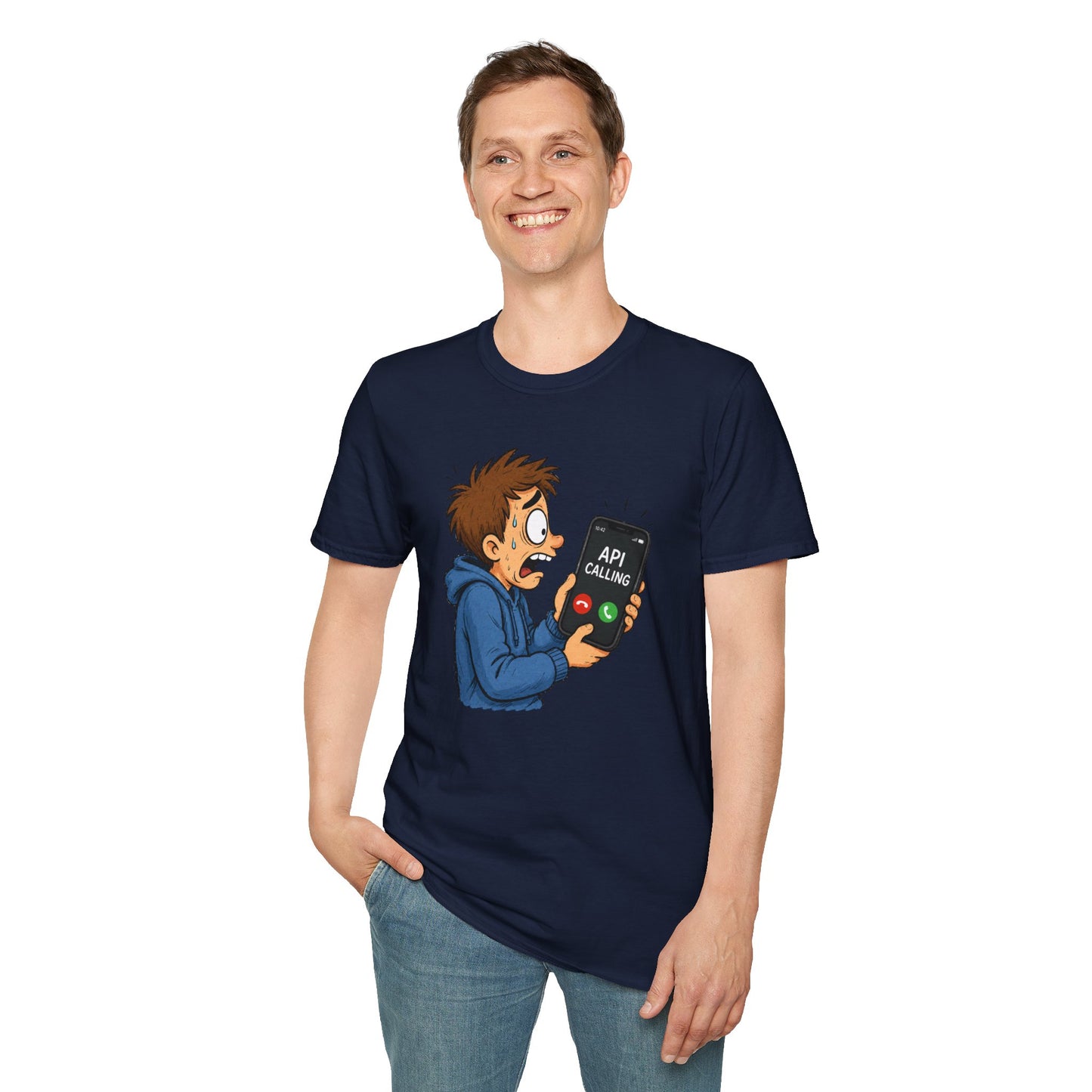 'API Calling' - Funny Tech Cartoon Tee