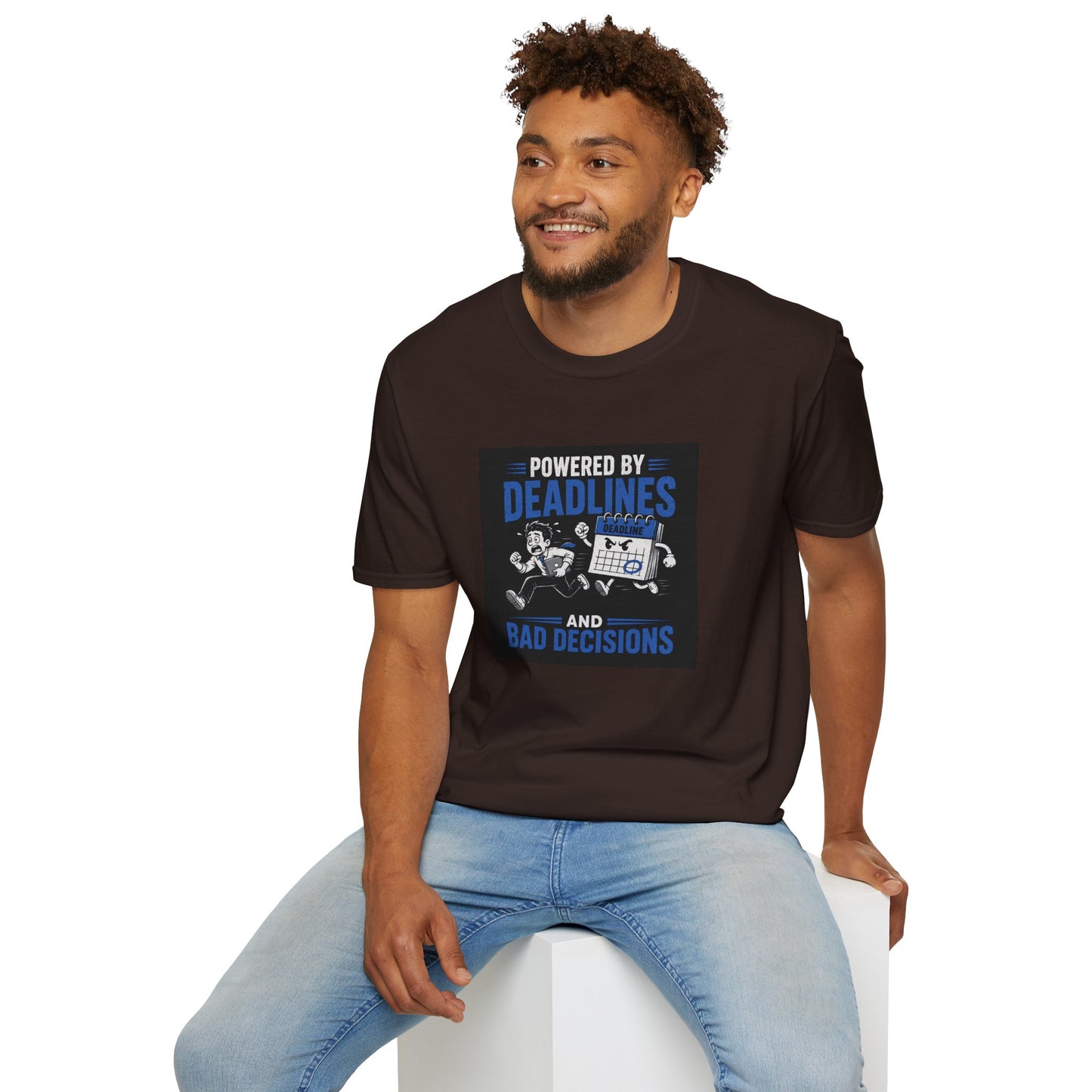 Powered by Deadlines - Funny Graphic Tee