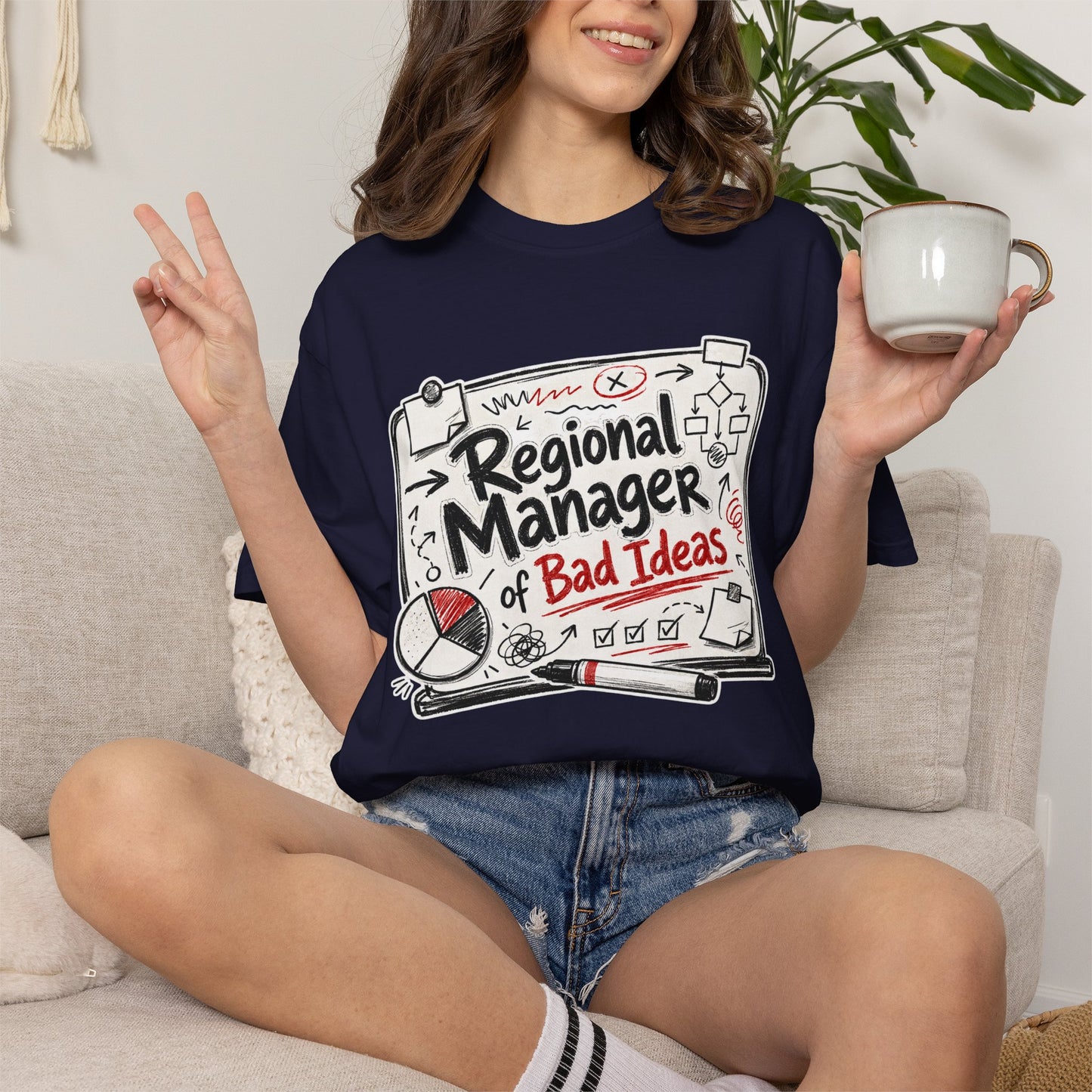 "Regional Manager of Bad Ideas" Graphic Funny Tee