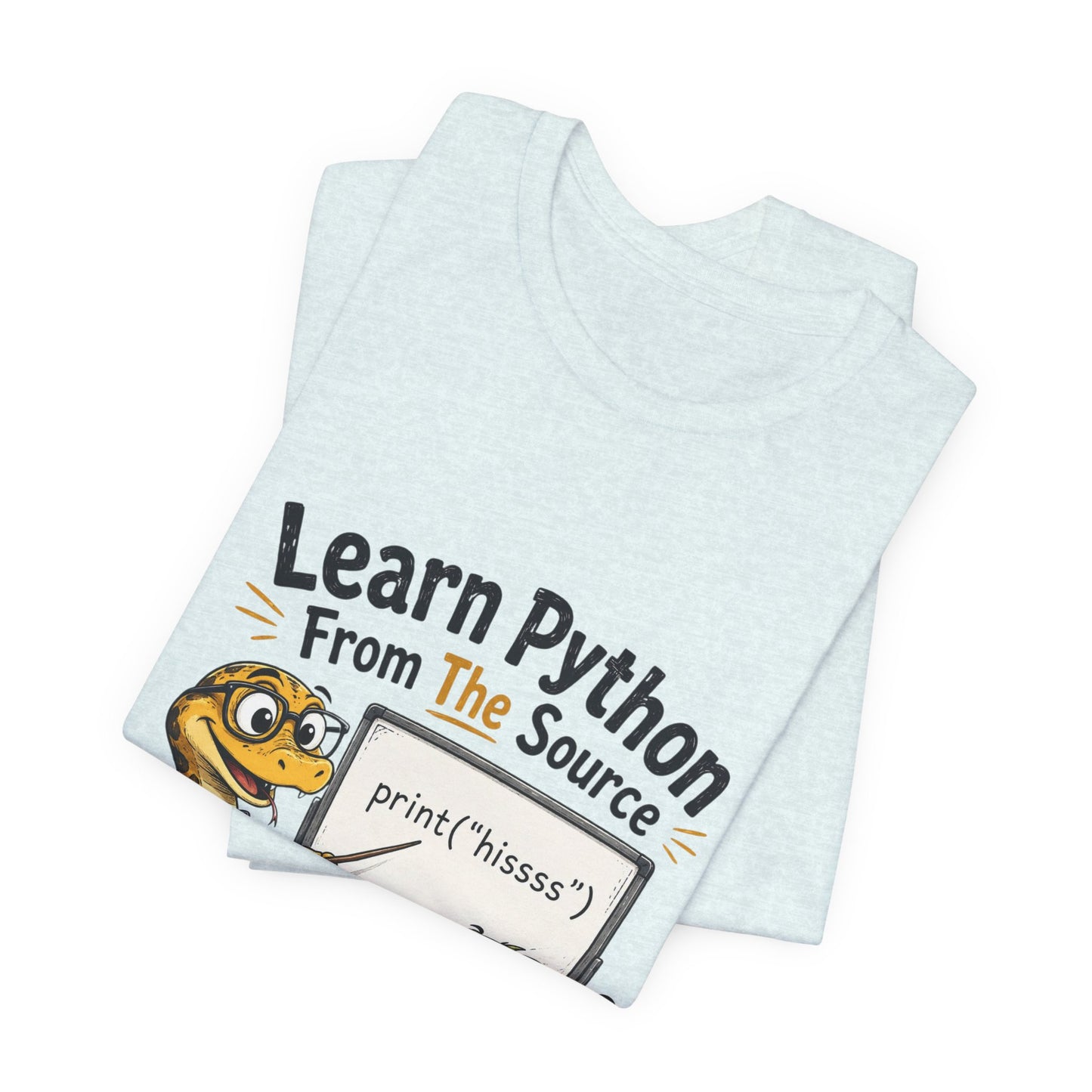 Learn Python From The Source - Cute Snake & Programmer Dino Coding Tee